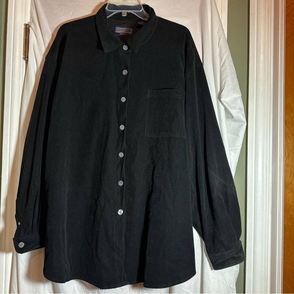 Newton Trading Co Shirt  Faux suede Button Down Size 3XL EUC